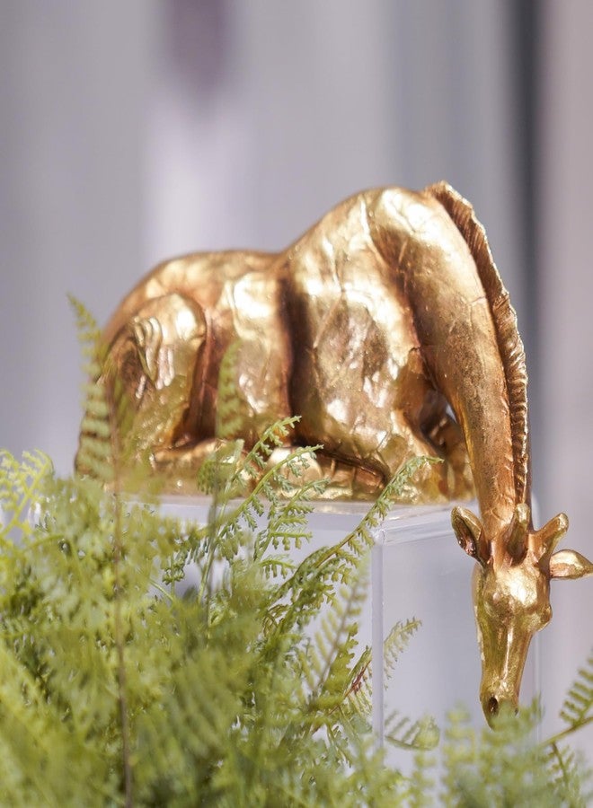 Braxio Living Room Decor Statues Indoor - Resin Abstract Golden Giraffe Sculptures Home Decor for Desktop Shelf Table Desk Bedroom Office Farmhouse Decoration Gifts 8.25 * 5.5 * 3.5 Inch - Image 5